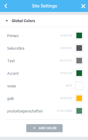 Elementor 3.03 Color Fehler, Tipp 7 Elementor 3.0 Global Color