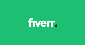 Fiverr freelancing platform logo. Fiverr freelancing platform logo.