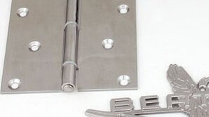 Stainless steel hinges and other marine hardware parts
