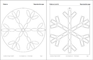 Two patterns of snowflakes