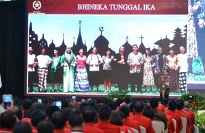 President Joko Widodo delivers a remarks at the 18th Anniversary of PKPI at Garden Ballroom, the Dharmawangsa Hotel, Jakarta on Sunday (15/1) (Picture: PR/Jay)