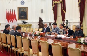 President Jokowi receives courtessy call from Director General of WIPO at the Merdeka Palace, Jakarta, Tuesday (19/9) afternoon (Photo: PR/Agung)