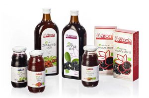 Polska Aronia - projekt graficzny etykiet i pudełek