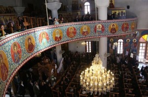 Cypriots attend Sunday service at Saint-Mamas Orthodox church in the capital Nicosia on March 24, 2013 (AFP/File, Barbara Laborde). Cyprus's wealthy Orthodox Church stands to lose more than 100 million euros in the bailout deal reached with international creditors early Monday, its leader Archbishop Chrysostomos said.