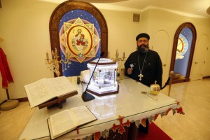 KEN GIGLIOTTI / WINNIPEG FREE PRESS Rev. Marcos Farag of Winnipeg's St. Mark Coptic Orthodox Church is looking forward to the visit of Pope Tawadros II, the spiritual leader of the Coptic church