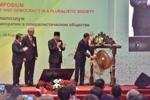 President Jokowi opens the Congress of the Association of Asian Constitutional Courts and Equivalent Institutions of 2017 in Solo, Central Java, Wednesday (9/8) (Photo: PR/ Anggun)