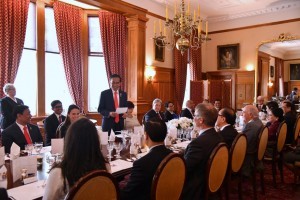 President Joko Widodo during a luncheon with Governor-General Dame Patsy Reddy at the Government House, Wellington, New Zealand, on Monday (19/3) (Photo by: BPMI)