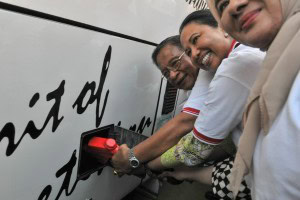 The launching of Biodiesel 20 at Ministry of Finance, Lapangan Banteng, Jakarta, Friday (31/8). (Photo by: Jay/Public Relations).