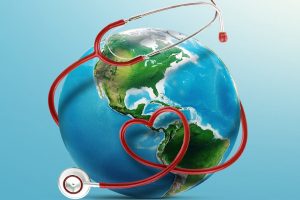 Pretravel Consultation - World with Stethoscope