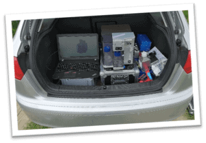 Picture of the Amphasys field lab used for the wheat field study