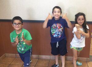 Kids on the way to New Hampshire Mateo, Marco and Daniela