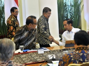 President Jokowi before leading Limited Meeting at the Bogor Presidential Palace, West Java, Tuesday (31/7) (Picture: PR Division/ Rahmat)