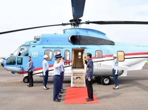 President Jokowi is set to visit Banten from Indonesian Air Force Base Atang Sendjaja, Bogor, on Saturday afternoon (22/10) (Photo by BPMI/Laily)