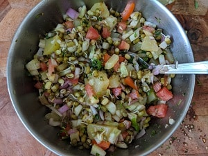 sprout salad is ready to eat