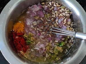 Adding water for batter consistency