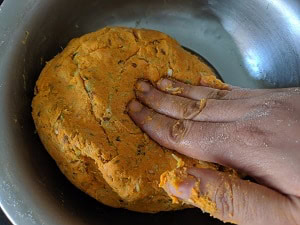 add oil to the dough