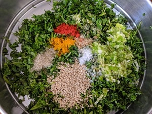Ingredients for Kothimbir Vadi