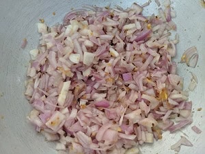 Finely chopped onions