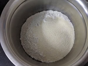 Ragi Flour, Rice Flour, Rava for the rava dosa batter