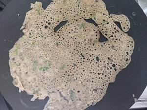 Ragi Rava Dosa is ready to serve
