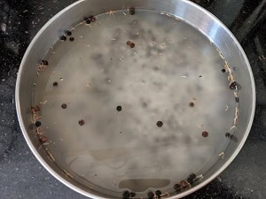 Soaking the rice and lentils for adai