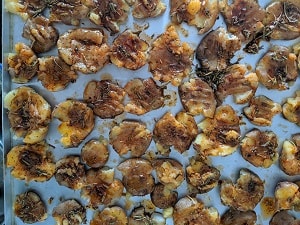 potatoes ready to bake in oven