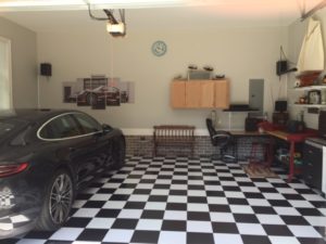black and white garage floor tiles
