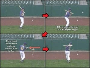 Half Bat Drill Top Hand half bat baseball drill