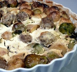 Rosenkohlhügel-Gratin