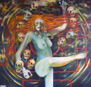 Dance for Kali local artist interviews,French symbolist.Born in Loughborough, UK, in 1947, Roger Williamson has been inspired from an early age by the French Symbolist painters of late nineteenth century France, especially Gustave Moreau, Jean Delville and Fernand Knopff. A surge of interest in mysticism, the occult and magick was expressed by these artists of the Fin de siècle: the works of Jean Delville in particular helped shape Williamson's own approach to metaphysical figurative work.