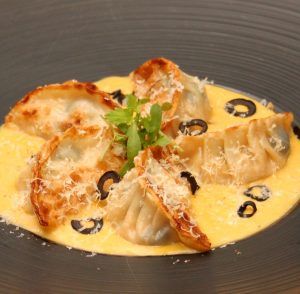 Gyozas de ají de pollo