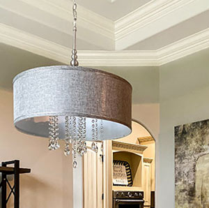 DIY crystal drum chandelier