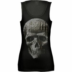 camiseta calavera brillantes mujer