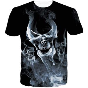 camisetas mojadas de calaveras