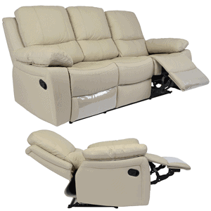 Set canapea 3 locuri si fotolii din piele naturala Kring Royal culoare bej Set canapea 3 locuri si fotolii din piele naturala Kring Royal culoare bej