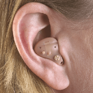 in the ear half shell ite hearing aid user hearing aid function