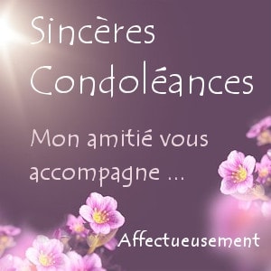 Jolie carte de condoléances à une amie Pour soutenir une personne en deuil