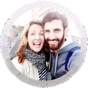 Ballon mit Foto und Helium gefüllt - glänzend