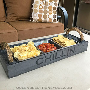 Cast Concrete Serving Tray - sectional tray