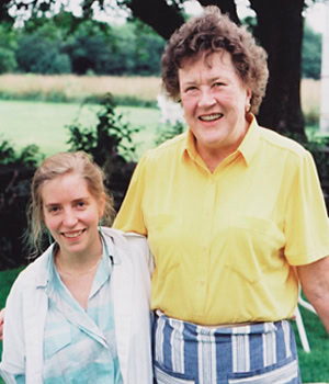 Sara Moulton, ’81 and Julia Child