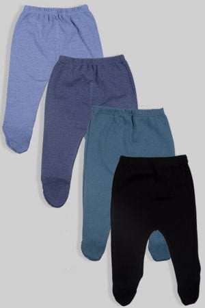 רביעיית רגליות פלנל - חלק - כחול שחור (0-2.5 שנים)