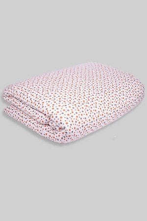 שמיכת מילוי לתינוקות - בסיס לבן נקודות