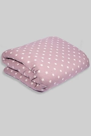 שמיכת מילוי לתינוקות - בסיס סגול כוכבים