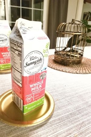 milk carton to use as a scaffold to build a Halloween ginger bread house