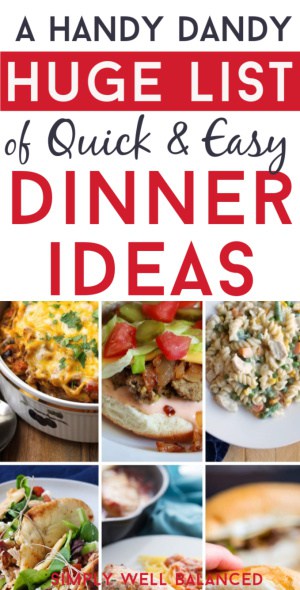 Huge List of Meal Ideas