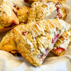 fresh strawberry scones
