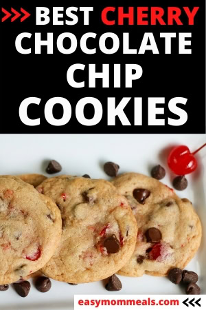cherry chocolate chip cookies pin