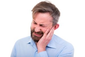 Man with tooth pain