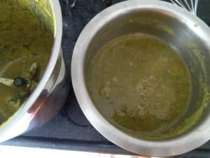 Dal and Spinach blitzed together
