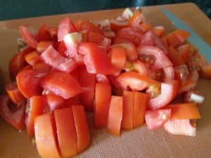 Ripe Red Tomato Roughly chopped